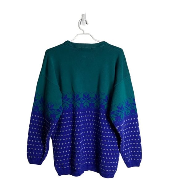 Leigh Morgan Women's Fair Isle Print Crewneck Knit Sweater - Picture 6 of 6